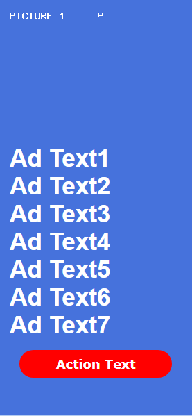 Template for Text Ads. Tower (with designer). 280x600
